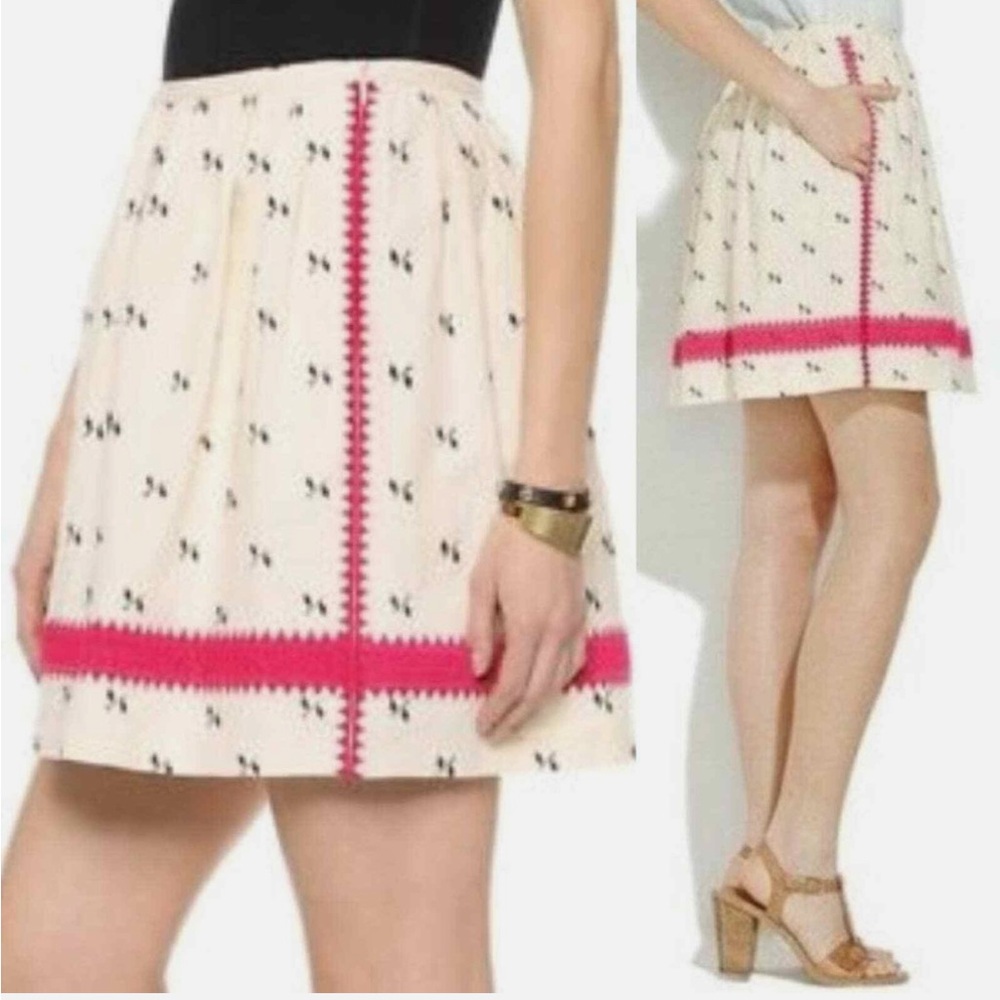 MADEWELL Linen Embroidered Skirt